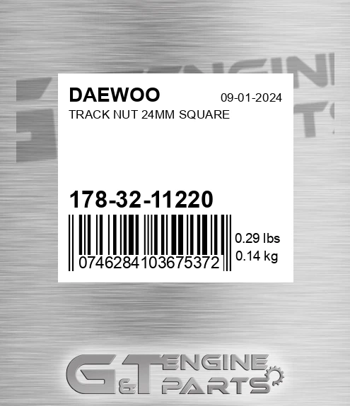 178-32-11220 Track Nut 24mm Square