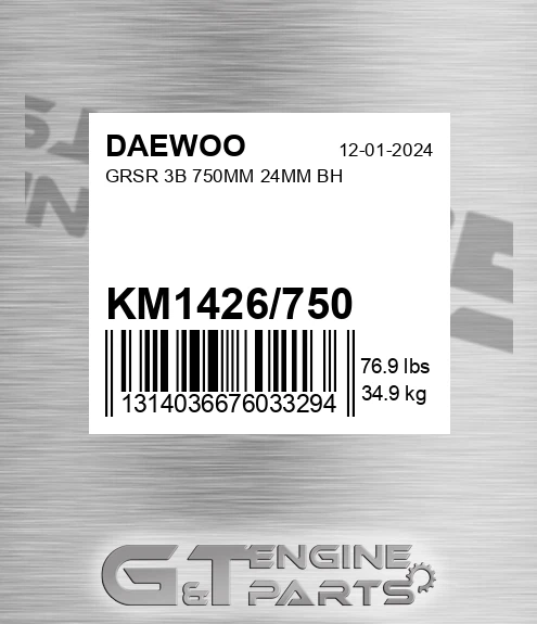 KM1426/750 Grsr 3b 750mm 24mm Bh
