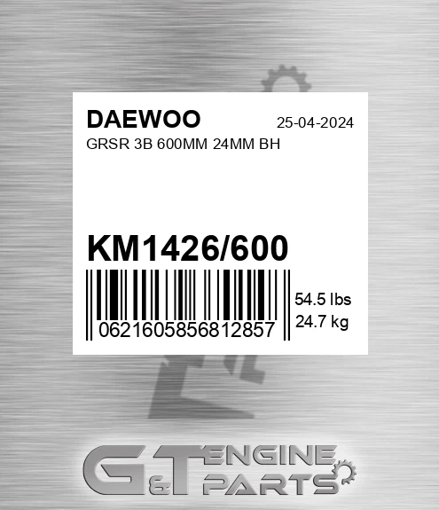 KM1426/600 Grsr 3b 600mm 24mm Bh