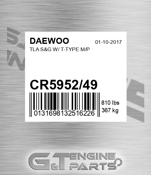 CR5952/49 Tla S&g W/ T-type M/p