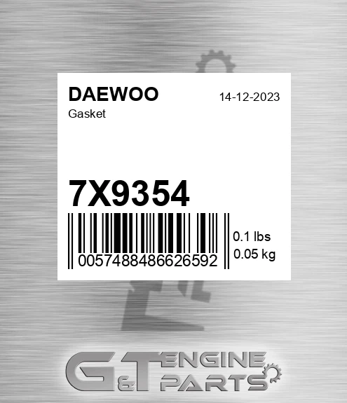 7X9354 Gasket