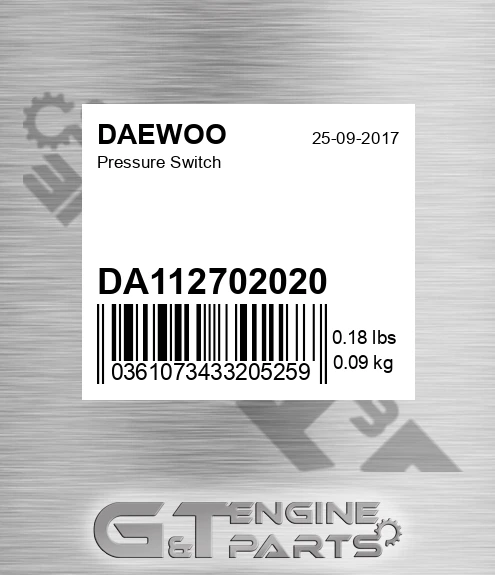 DA1127-02020 Pressure Switch