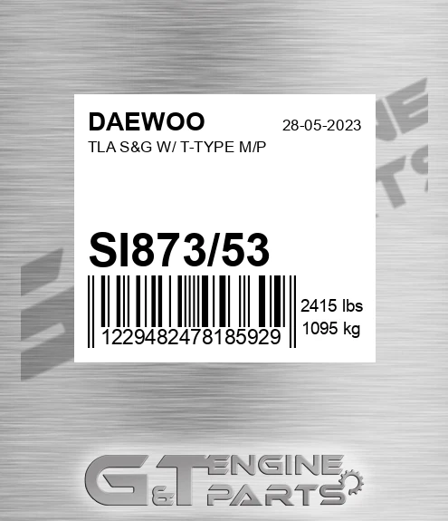 SI873/53 Tla S&g W/ T-type M/p