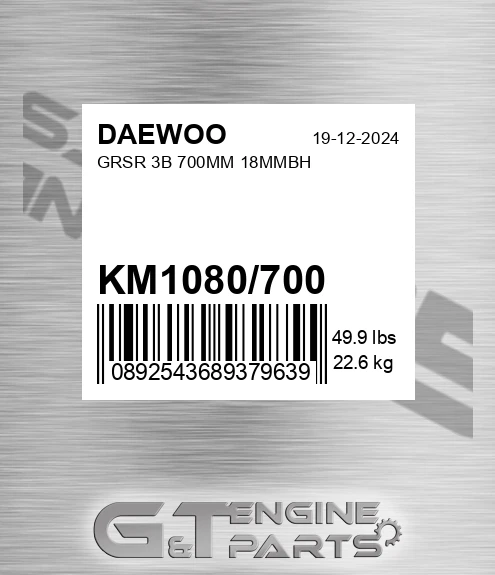 KM1080/700 Grsr 3b 700mm 18mmbh
