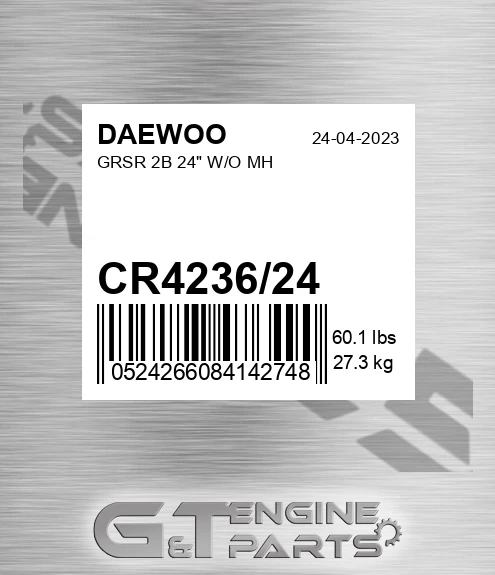 CR4236/24 Grsr 2b 24" W/o Mh