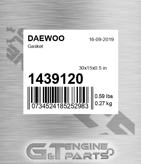 1439120 Gasket for DAEWOO