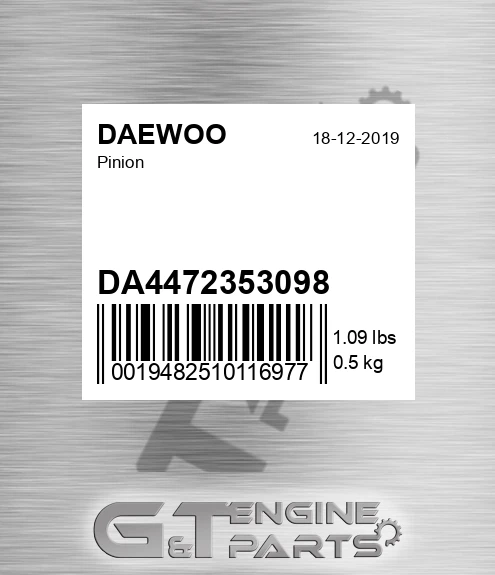 DA4472353098 Pinion
