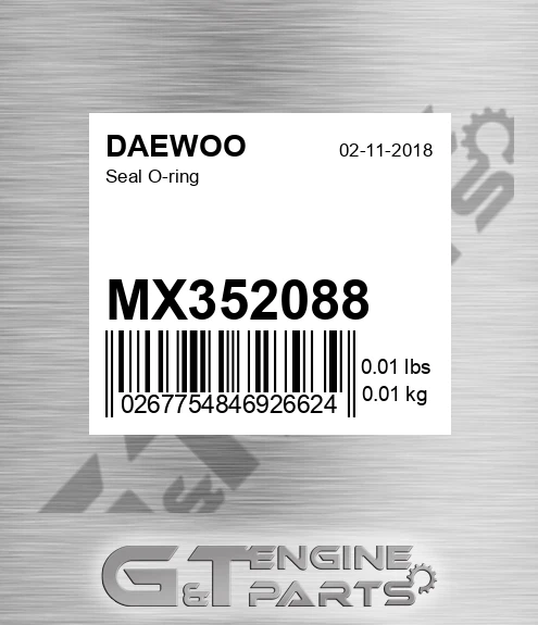 MX352088 Seal O-ring