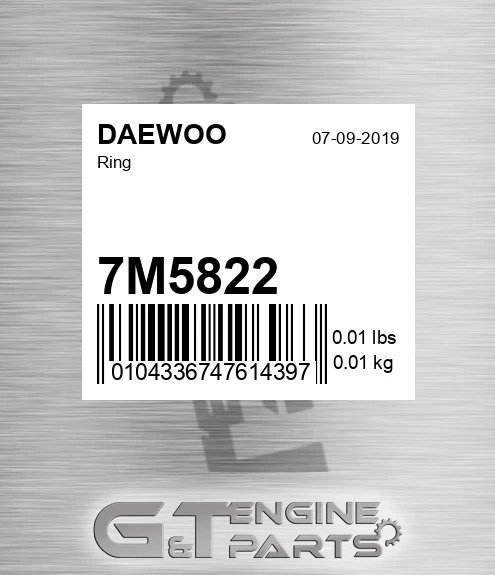 7M5822 DAEWOO Ring