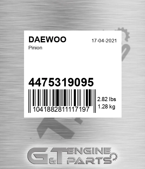 4475319095 Pinion for DAEWOO