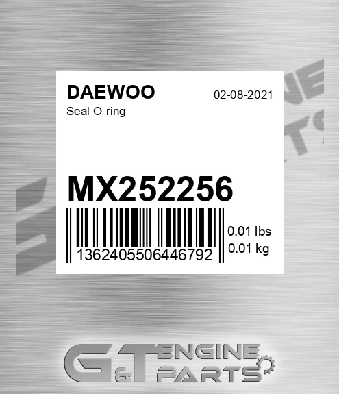 MX252256 Seal O-ring