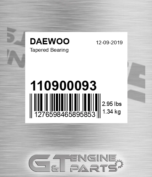 110900093 Tapered Bearing for DAEWOO