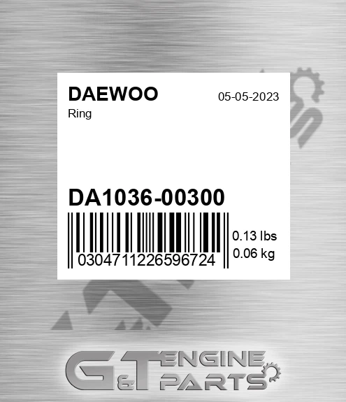 DA103600300 Ring for DAEWOO