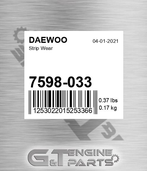 7598033 Strip Wear