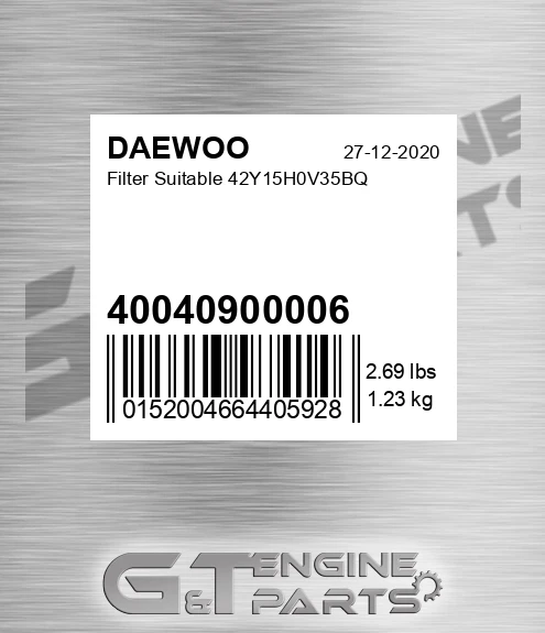 400409-00006 Filter Suitable 42y15h0v35bq
