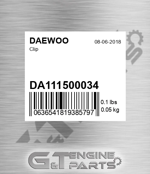 DA111500034 DAEWOO Clip