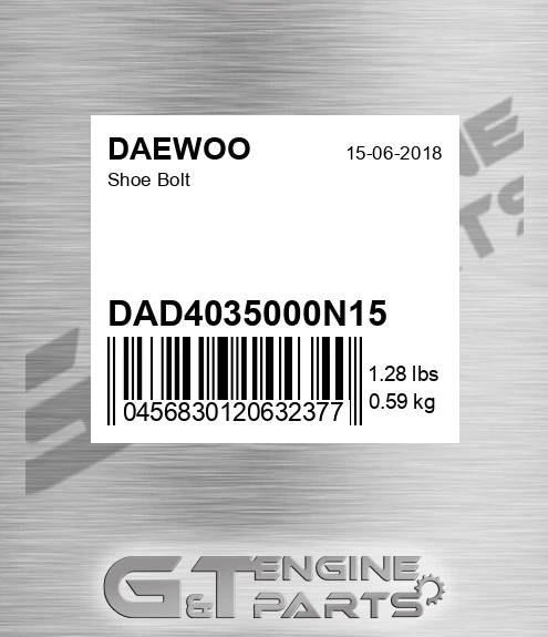 DAD4035000N15 Shoe Bolt