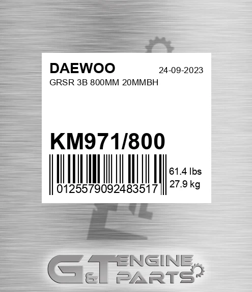 KM971/800 Grsr 3b 800mm 20mmbh