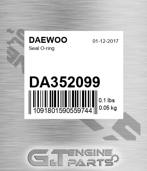DA352099 Seal O-ring