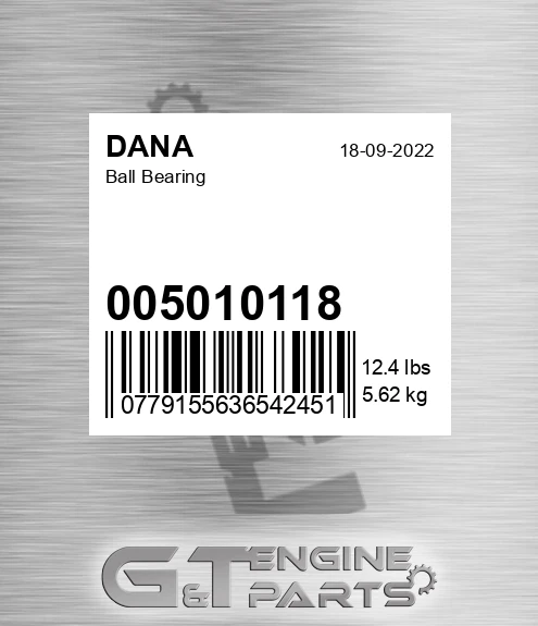 005010118 Ball Bearing for DANA