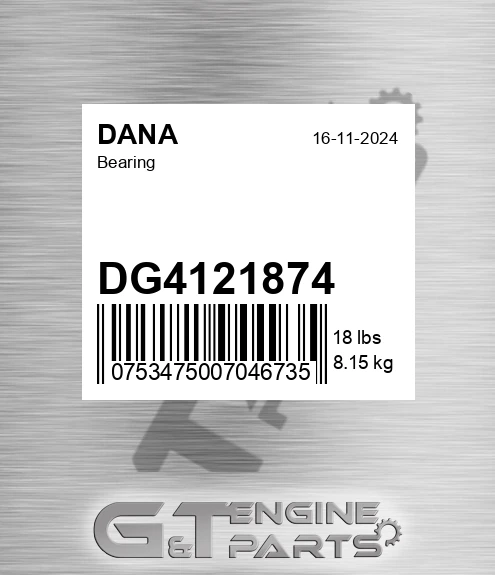 DG4121874 Bearing for DANA