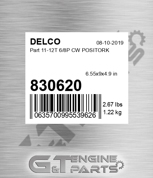 830620 DELCO Part 11-12t 6/8p Cw Positork
