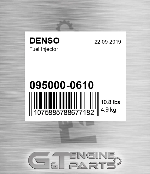 6 PCS 095000-0610 Fuel Injector 6 month