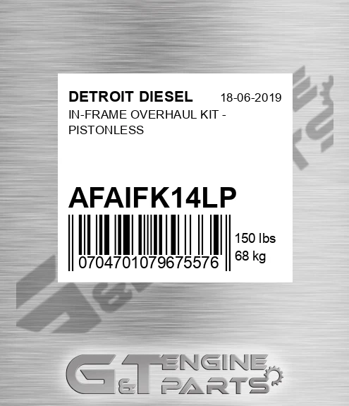AFA-IFK14LP In-frame Overhaul Kit - Pistonless for DETROIT DIESEL