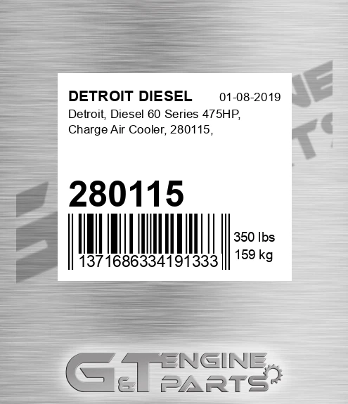 280115 Detroit, Diesel 60 Series 475hp, Charge Air Cooler, ,