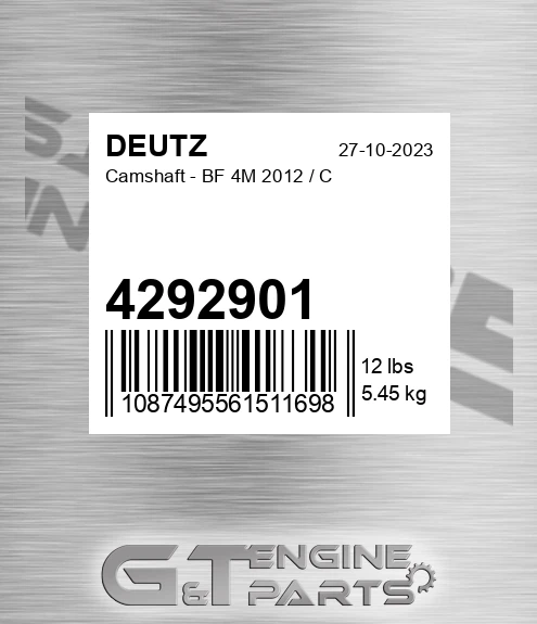 4292901 DEUTZ Camshaft - Bf 4m 2012 / C