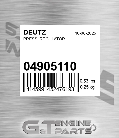 04905110 Press. Regulator for DEUTZ