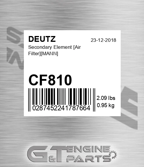 CF810 Secondary Element [air Filter][mann]