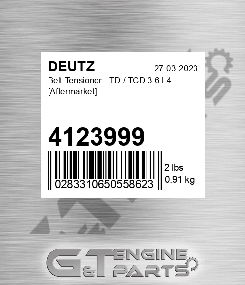 4123999 DEUTZ Belt Tensioner - Td / Tcd 3.6 L4 [aftermarket]