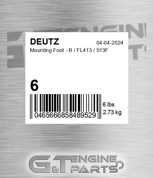 6 Mounting Foot - B / Fl413 / 513f