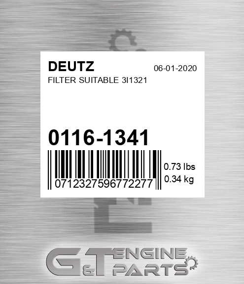 0116-1341 Filter Suitable 3i1321