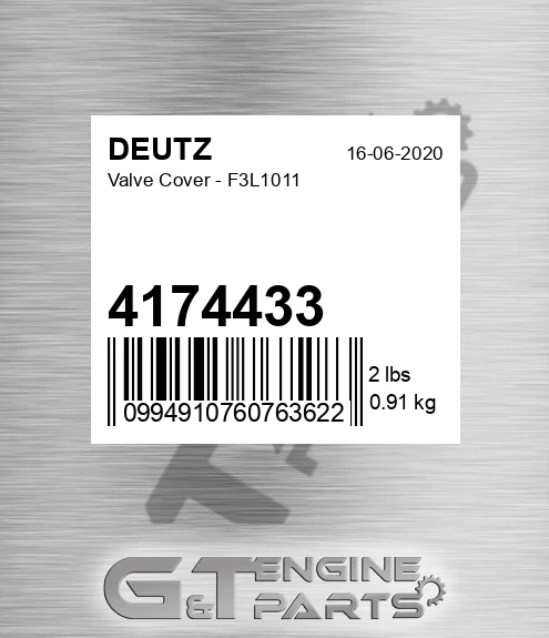 4174433 DEUTZ Valve Cover - F3l1011