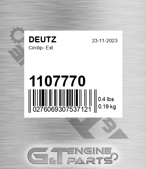 1107770 DEUTZ Circlip- Ext