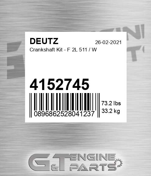 4152745 DEUTZ Crankshaft Kit - F 2l 511 / W