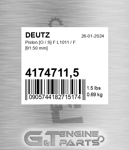 4174711,5 Piston [o / S] F L1011 / F [91.50 Mm]