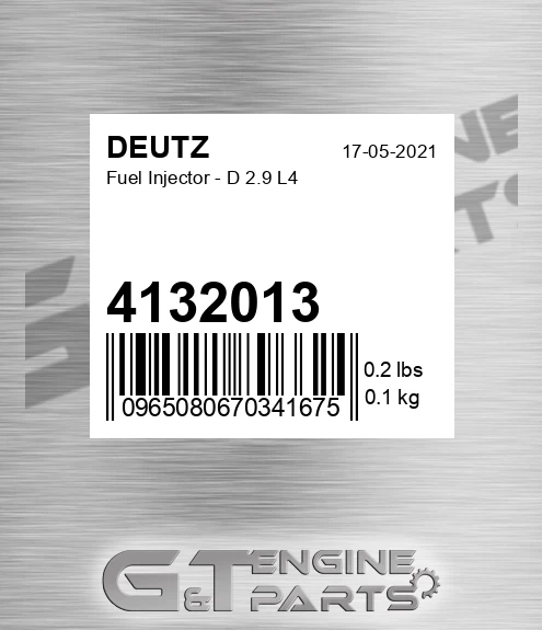 4132013 DEUTZ Fuel Injector - D 2.9 L4