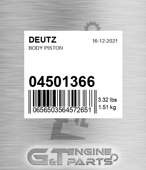 04501366 Body Piston