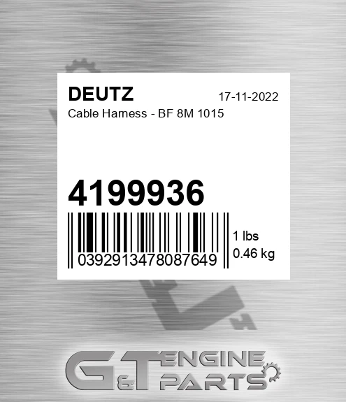 4199936 Cable Harness - Bf 8m 1015 for DEUTZ