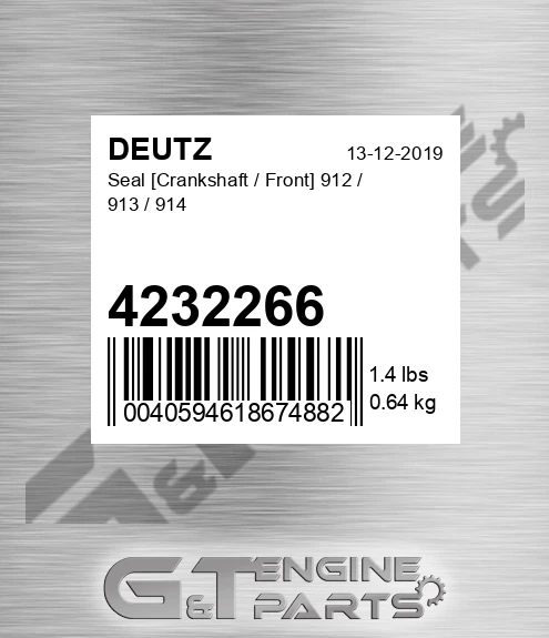 4232266 DEUTZ Seal [crankshaft / Front] 912 / 913 / 914