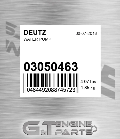 03050463 Water Pump for DEUTZ
