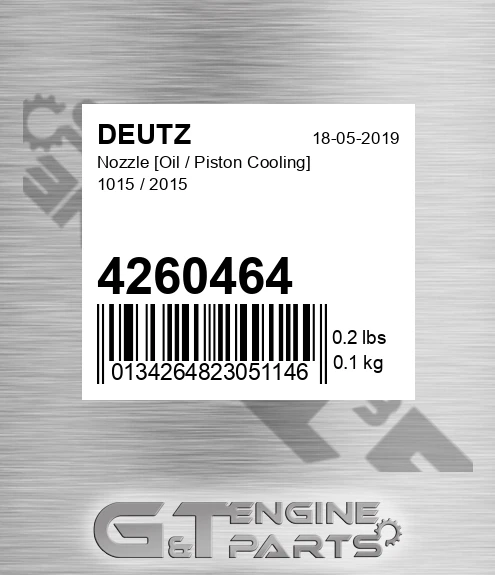 4260464 Nozzle [oil / Piston Cooling] 1015 / 2015