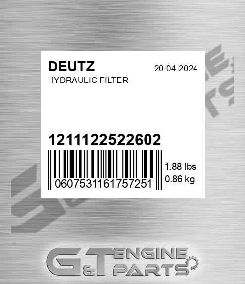 1211122522602 Hydraulic Filter