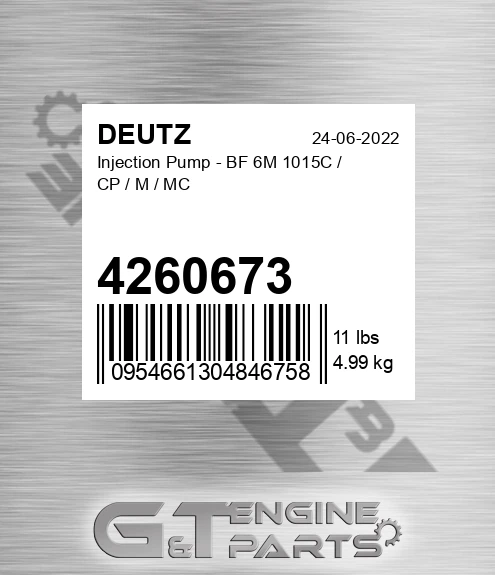 4260673 Injection Pump - Bf 6m 1015c / Cp / M / Mc