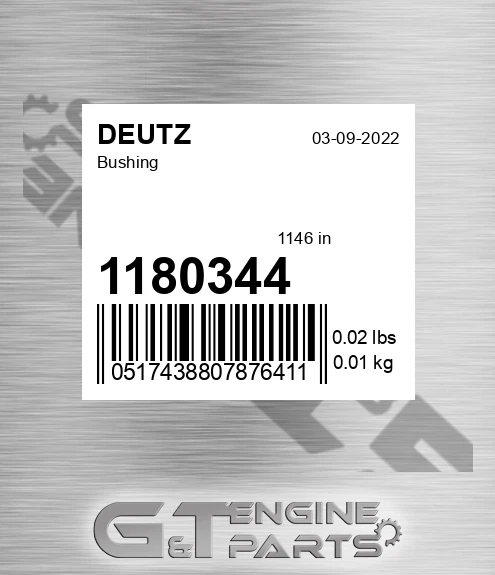 1180344 DEUTZ Bushing