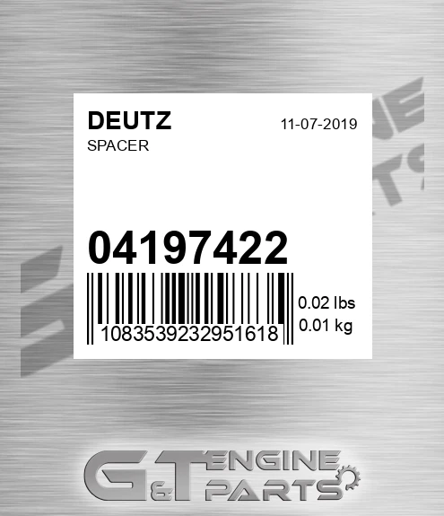 04197422 Spacer for DEUTZ