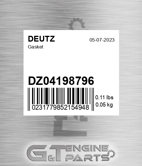 DZ0419-8796 Gasket